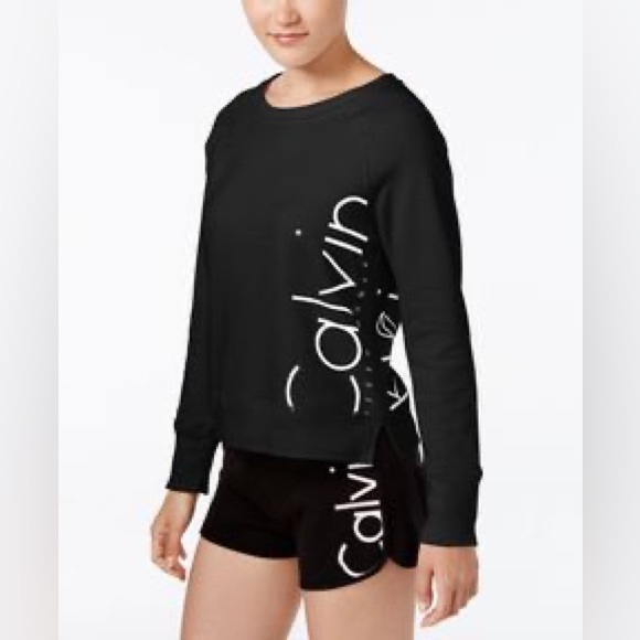 Calvin Klein Performance Fleece-Lined Black Pull Over Sweatshirt Size Large - Picture 1 of 8